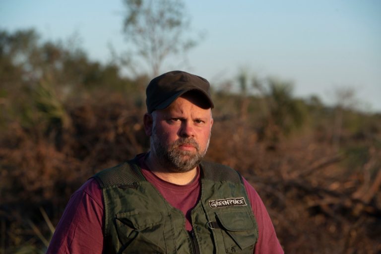 Hernán Giardini en una fotografía de Greenpeace