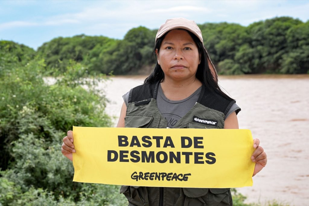 Noemí Cruz en una fotografía de Greenpeace