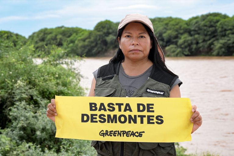 Noemí Cruz en una fotografía de Greenpeace