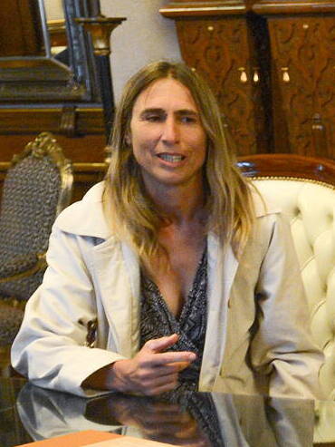 Sofía Heinonen en la Casa Rosada, en 2015